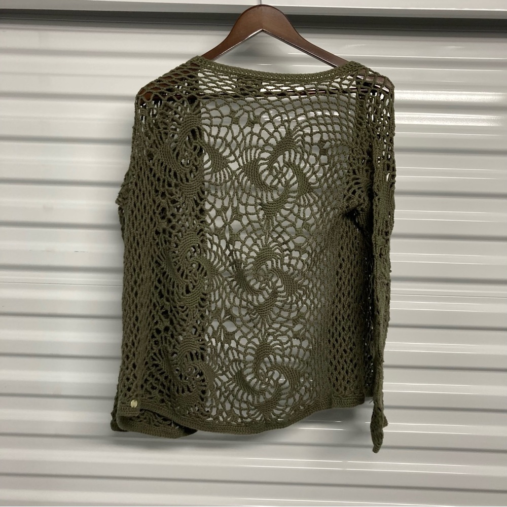 Pur Sage Green Open Knit Cardigan - Picture 10 of 14